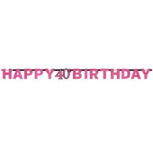 Picture of 40TH PINK SPARKLING BANNER